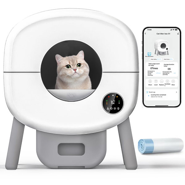 Tucker Murphy Pet™ SelfCleaning Electric Cat Litter Box 76L/13L